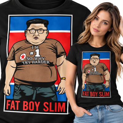 KOSZULKA ŚMIESZNA DAMSKA FAT BOY SLIM KIM JONG UN